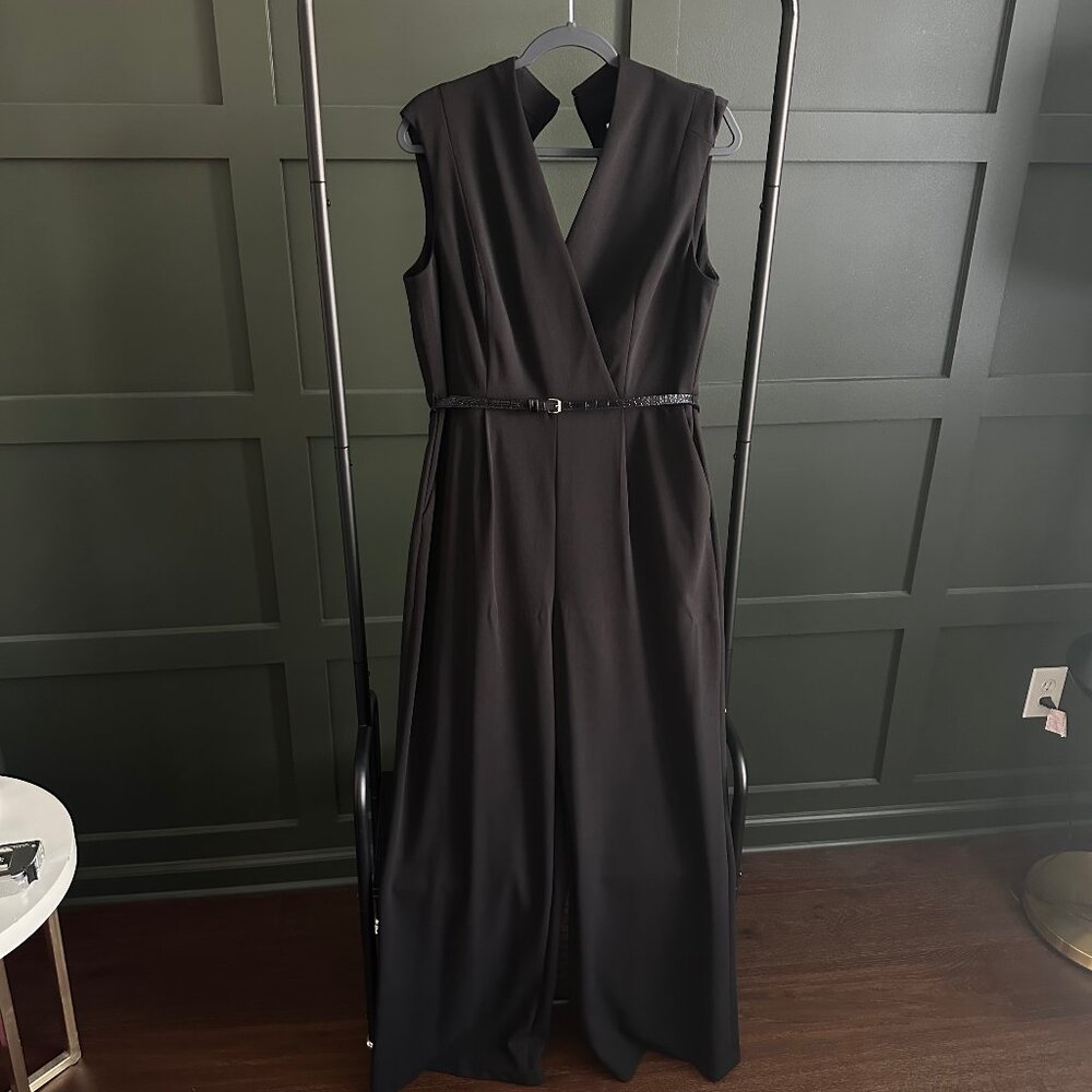 NWT Calvin Klein Wide Leg Black Jumpsuit - Picture 7 of 10